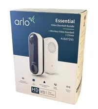 NEW Arlo Essential Wire-Free Video Doorbell with Chime 2 Bundle