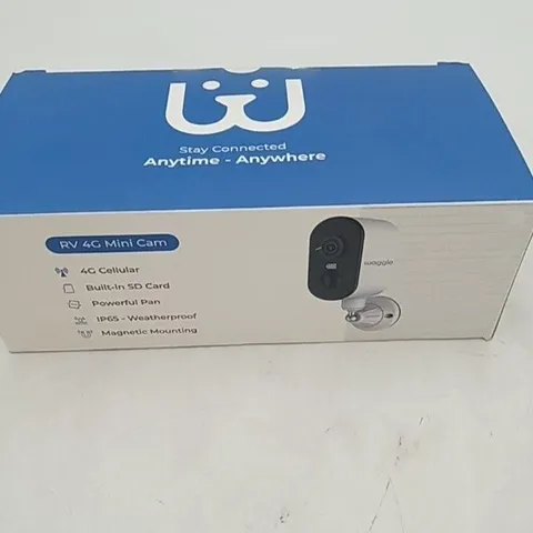 Waggle RV 4G Mini Cam White 4G LTE Security Camera 128GB IP65 BY-SMC-M-V1