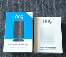 Ring Stick Up Cam 1080p Wireless Indoor/Outdoor Motion Alexa Black Bundle