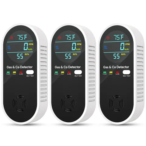 NICGOL Upgraded Natural Gas Leak Detector & Carbon Monoxide Detectors - 4 in 1 N
