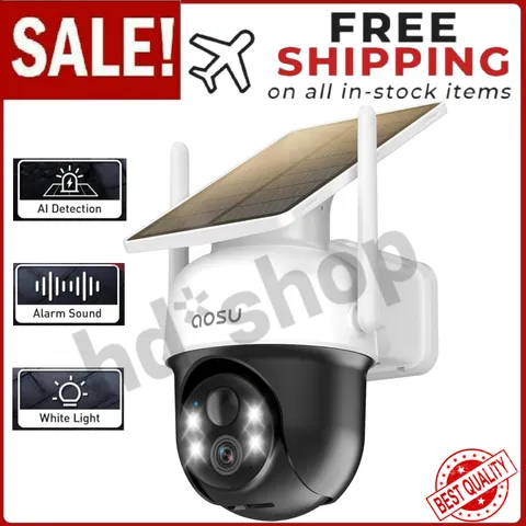 Solar Camera Security Outdoor-100% Wire-Free Security Cameras Wireless Outdoor