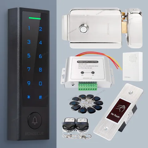HOMSECUR Black IP66 Protection WIFI RFID Access Control System Set App Control