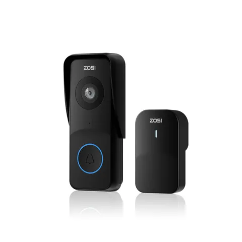 ZOSI 2.5K Plug-in WiFi Video Doorbell with Chime Doorbell Two way Audio