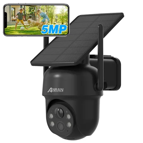 ANRAN Solar Battery Powered Security Camera Wireless Outdoor Audio Pan/Tilt Home