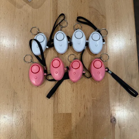 Personal Safety Alarm Keychain Loud Emergency Panic Button LED Light bundle (8)