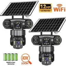 Camara De Seguridad Solar Inalambricas Para Exterior Con Vision Nocturna y Audio