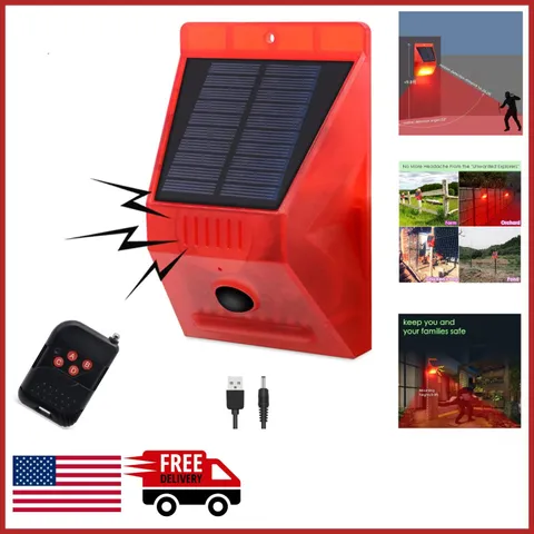Outdoor Motion Sensor Alarm with Remote and 4 Modes for Intruder Protection