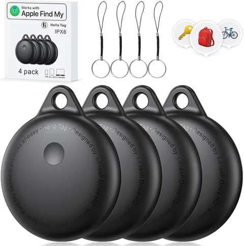 Smart Tags-4 Pack, Smart Bluetooth Tracker Work with Apple Find My, Key Finde...