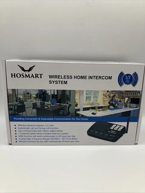 Hosmart Wireless Home Intercom System HY777 7 Channel VOX Function
