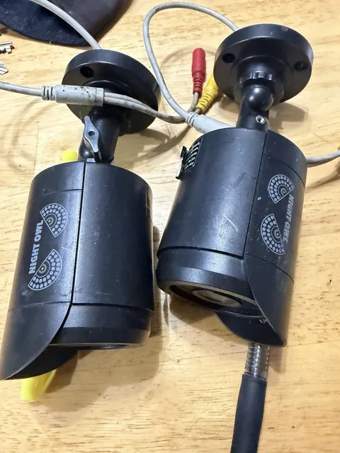 Night Owl Wired Bullet CCTV Security Cameras, RCA, Black, Lot of 2