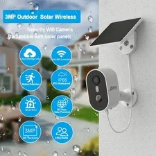 ANRAN Wireless Solar Security Camera Battery WiFi Spotlight Audio Night Vision