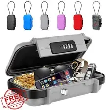 BKNOOU Portable Safe Box Waterproof Combination Lock Beach Travel