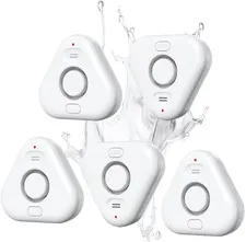 Water Leak Detectors 5 Pack for Home IP66 Waterproof Leak Sensors with