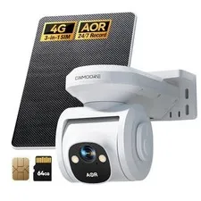 4G LTE Cellular Security Camera No WiFi Solar Outdoor Night Vision With SIM Card
