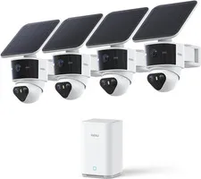 T2 Pro Solar Security Cameras Wireless Outdoor, 4 Cam Kit, 3K Dual Cam No Blind
