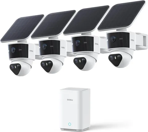 T2 Pro Solar Security Cameras Wireless Outdoor, 4 Cam Kit, 3K Dual Cam No Blind