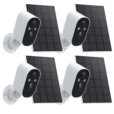 4-Packs Wireless Solar Security Camera System Outdoor 1080P WiFi Home Security