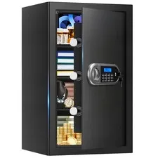 5.2 Cuft Large Safes for Home Use Fire and Water Proof, Anti-Theft Digital Sa...
