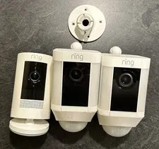 Ring Spotlight Cam 1st Gen Wireless Lot + Stick Up Cam - No Batteries 3 Total