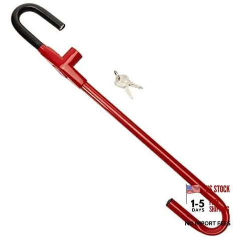 Winner International The Club CL303 Pedal to Steering Wheel Lock, Red, 5.25