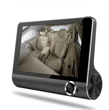 In-Car Dashcam 4-inch Triple-Lens Front and Rear Dashcam Car Video Recorder