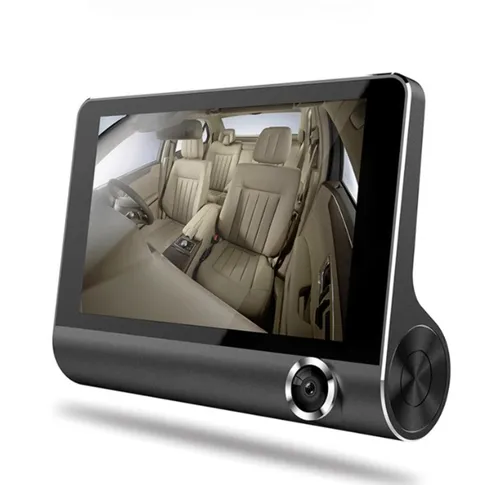 In-Car Dashcam 4-inch Triple-Lens Front and Rear Dashcam Car Video Recorder