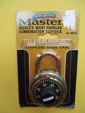 Master Lock Anti-Shim 3-Digit Combination Lock #1500D Black Vault