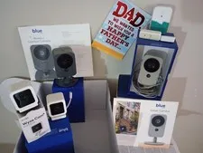 Blue ADT  System Hub/Wireless and Wired Outdoor/  Security Camera + 2 Wayze