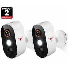 2 Pack Wireless Security Camera System Smart Night Vision Outdoor WiFi Cameras