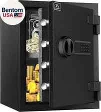 Fireproof Safe,1.24 Cubic Feet Small Steel Money Safe Box Home Safes with Digita