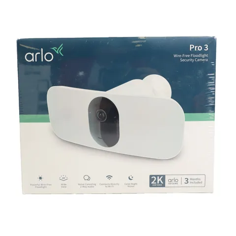 Arlo Pro 3 Floodlight Security Camera Wireless Outdoor 2K WiFi FB1001-100NAS
