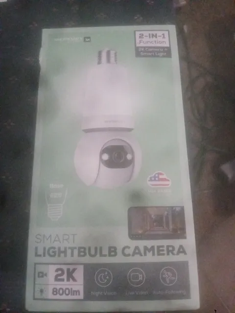 Merkury Smart Lightbulb Camera BRAND NEW