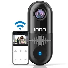 iDOO Smart WiFi Video Doorbell Camera 1080P Motion Night Vision, 2-Way Audio, US
