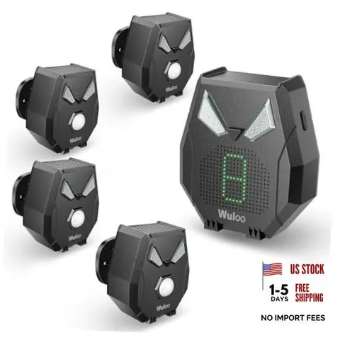 Solar Driveway Alarm Wireless Outside Weatherproof 1/3 5 4 sensor & 1 receiver