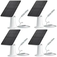 10W Solar Panel Charger for Security Camera Waterproof & Adjustable Wall Mount