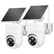 2K Color Night Vision Wireless Cameras - 2 Pack
