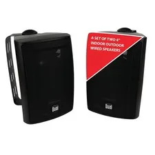 Dual Electronics LU43PB 4" 3-Way Indoor Outdoor Wired Speakers Weatherproof | We