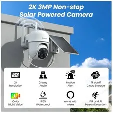 Wireless Home Security Cameras - Solar/Battery Powered