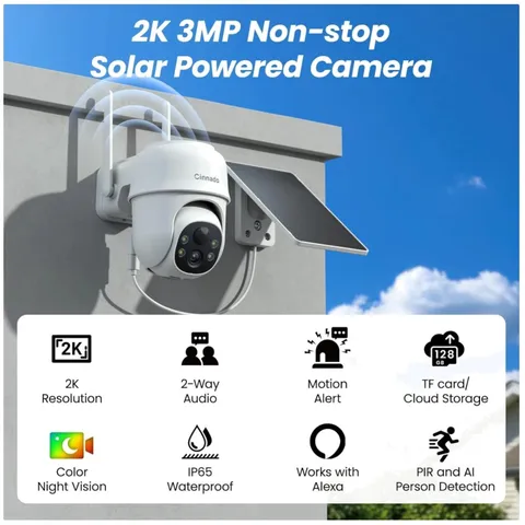 Wireless Home Security Cameras - Solar/Battery Powered