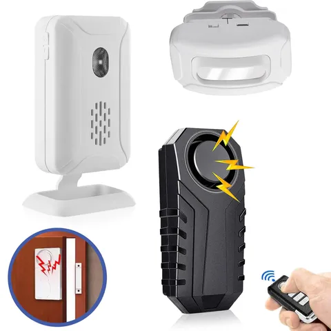 Wireless Driveway Alarm Detector Bike Door Window bell for Outdoor Indoor Secure