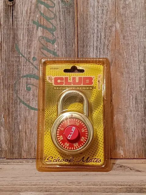 Vintage NEW The Club Security Series Padlock School Mates UTL855D School Lock