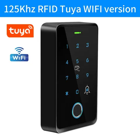 Wifi Tuya Fingerprint Access Control Keyboard Outdoor Waterproof Standalone RFID