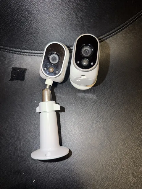 Lot of 2 NETGEAR Arlo VMC3030 Indoor/Outdoor Security Camera Only White 1080p HD