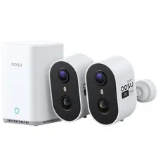 aosu Security Cameras Wireless Outdoor Home System, True 2K HD, Color Night...