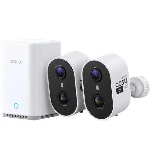 aosu Security Cameras Wireless Outdoor Home System, True 2K HD, Color Night...