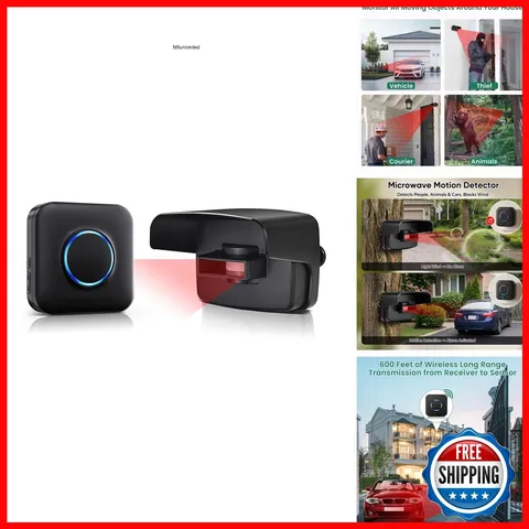 Bistee Wireless Driveway Alarms 58 Chimes,Drive Way Alarm Motion Sensor ZJ-03-UK