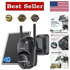 4G LTE Outdoor Security Camera with 2K Night Vision - Perfect for Farms & Trails