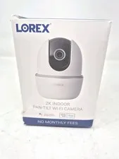 Lorex 2K Pan-Tilt Indoor Wi-Fi Security Camera - White - W462AQ-Z -Very Good
