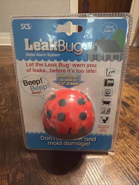 New LeakBug Water Alarm System SCS Direct LEA-BUG-310 6-56103-01631-0 Sealed