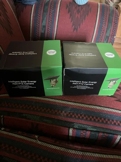 NEW Lot 2 4G LTE Intelligent Solar Energy Alert PTZ Camera Hunting/Security Camo